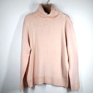 Lauren Ralph Lauren Pink Wool And Cashmere Cowl neck Sweater XL EUC